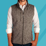 Add your company's unique logo to corporate Zusa vests for men to create a clean look